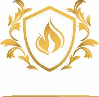 Логотип Биокамин Шоп белыми буквами — официальный бренд компании